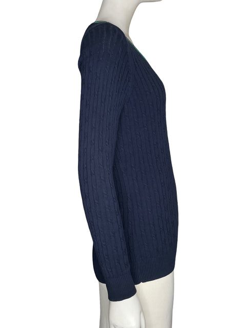 Suéter Caribbean Joe de Algodón Punto Azul - Talla M