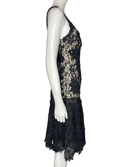 Vestido De Fiesta Princess By Dela-jo Encaje Negro - Talla 8