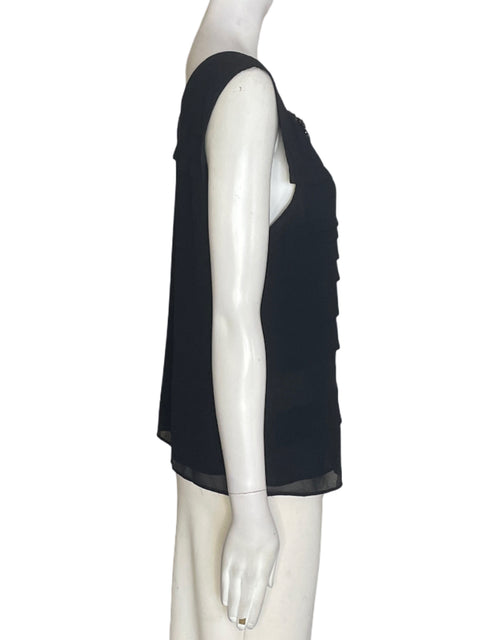 Blusa Zara Pedreria Sin mangas Negro - Talla M