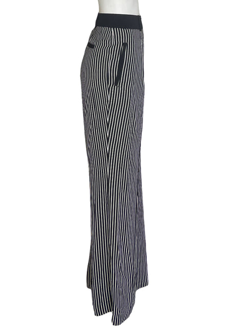 Pantalón Ny&c Rayas Recto Negro - Talla 10