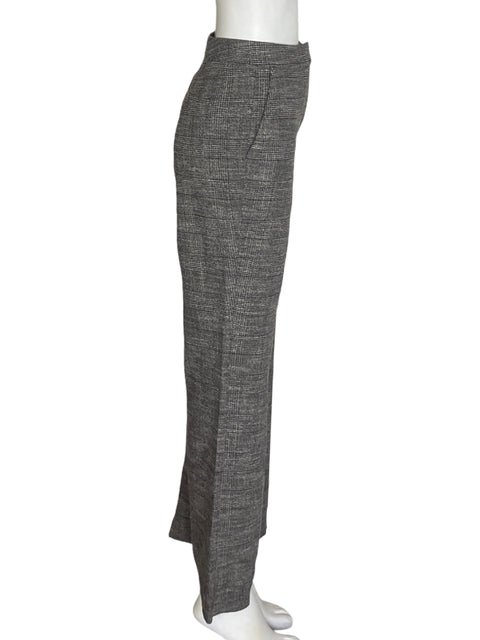 Pantalón Massimo Dutti Texturizado Recto Gris - Talla 10