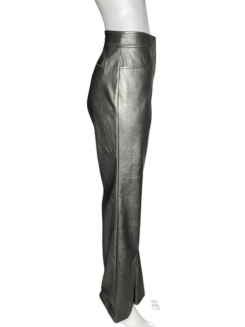 Pantalón Anne Klein Metalizado Plateado - Talla 6