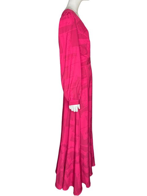 Vestido Vtch Maxi Estampado Rosado - Talla S