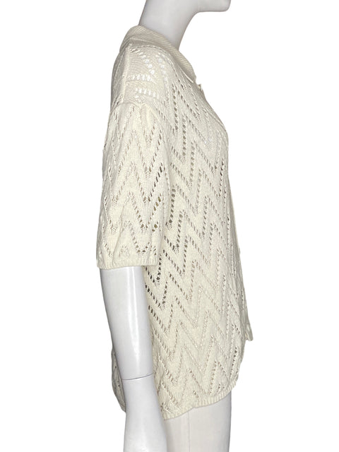 Blusa Bdg de Algodón Punto Beige - Talla S