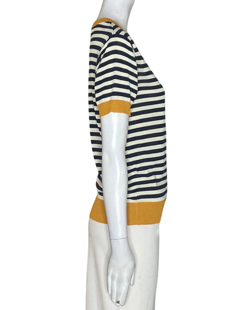 Blusa Zara de Viscosa Rayas Manga corta Azul - Talla S