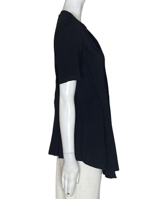 Blusa Tesoro Tps Asimétrico Plisado Negro - Talla S