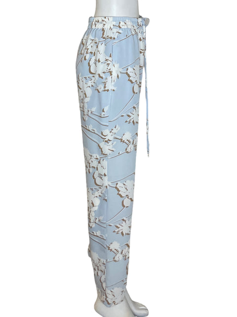 Pantalón Bcbg Ajustado Estampado Azul - Talla S