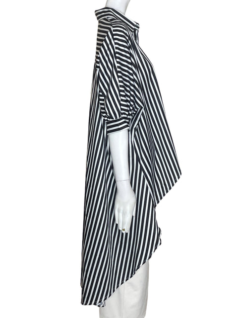Blusa Tesoro Tps Rayas Asimétrico Negro - Talla S