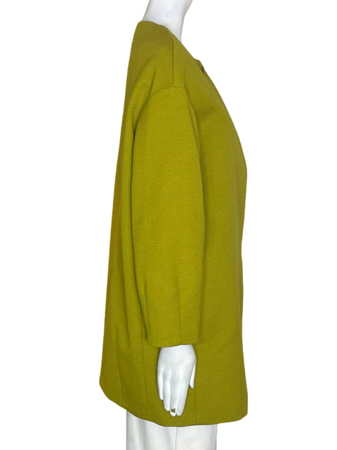 Abrigo Massimo Dutti de Algodón Botones Manga larga Verde - Talla S