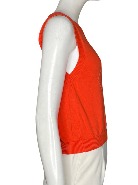 Chaleco Zara de Algodón Cropped Punto Naranja - Talla M