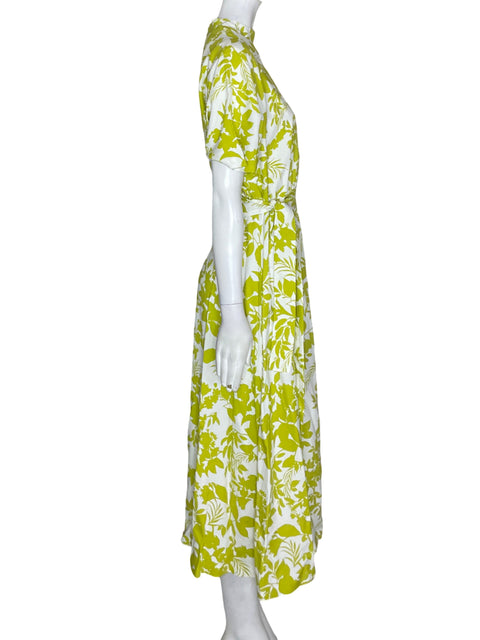Vestido Ann Taylor de Viscosa Estampado Maxi Verde - Talla 2