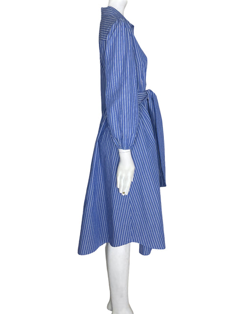 Vestido Cinq A Sept de Algodón Abullonado Botones Azul - Talla XS