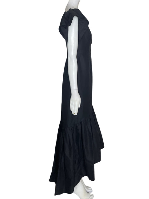 Vestido De Fiesta Jill Jillstuart de Algodón Ruchas Maxi Negro - Talla 6