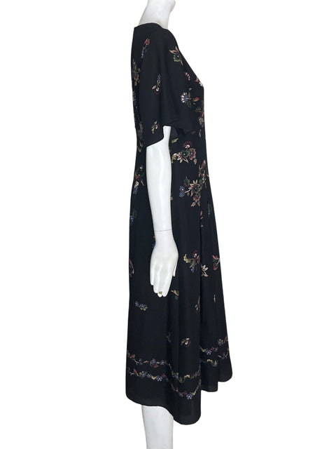 Vestido Ann Taylor Cuello v Midi Negro - Talla 2