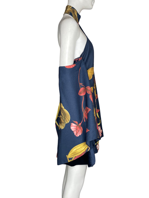 Vestido C/meo Collective Estampado Floral Azul - Talla M