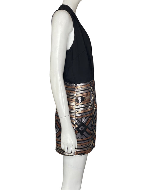 Romper Adelyn Rae Midi Lentejuelas Negro - Talla S