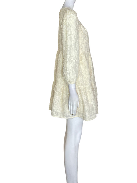 Vestido Miss Kelly Texturizado Manga larga Blanco - Talla S