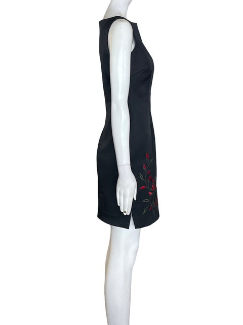 Vestido Laundry Liso Floral Negro - Talla 2