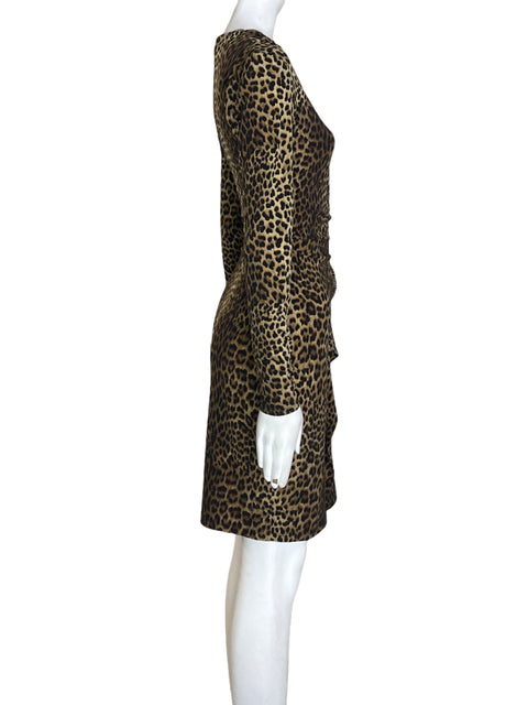 Vestido Michael Kors Animal print Manga larga Marrón - Talla S