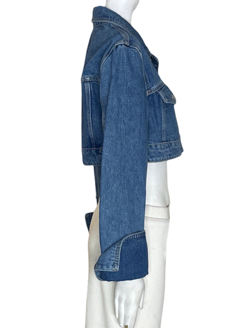 Chaqueta Zara Crop Manga larga Azul - Talla L