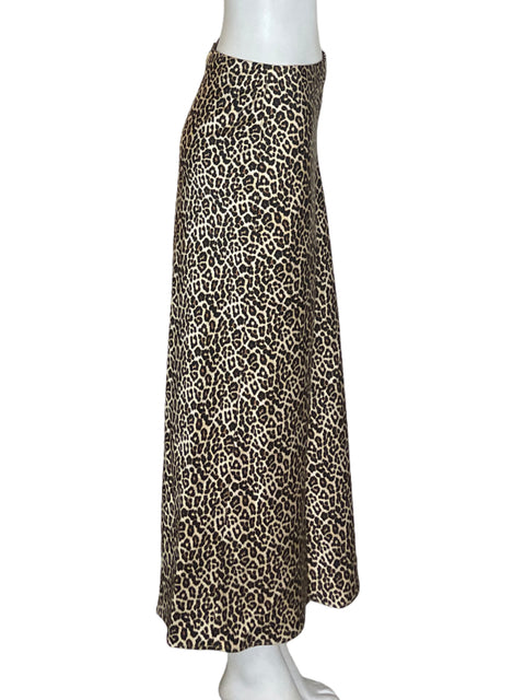 Falda Zara Animal print Maxi Marrón - Talla XS