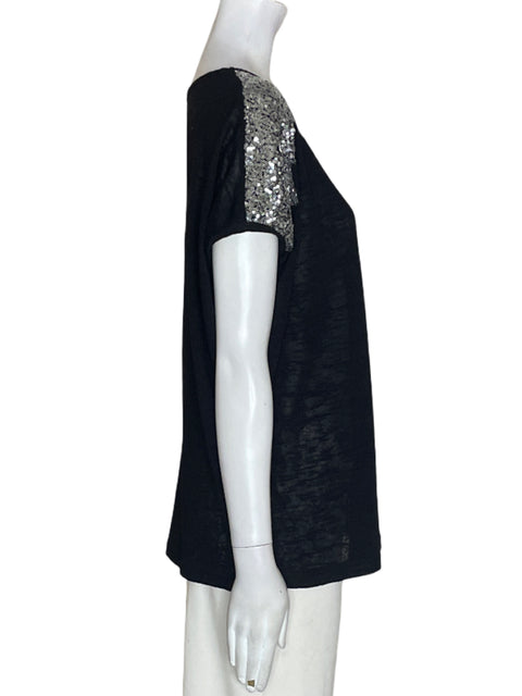 Blusa Estampa Brillo Manga corta Negro - Talla S