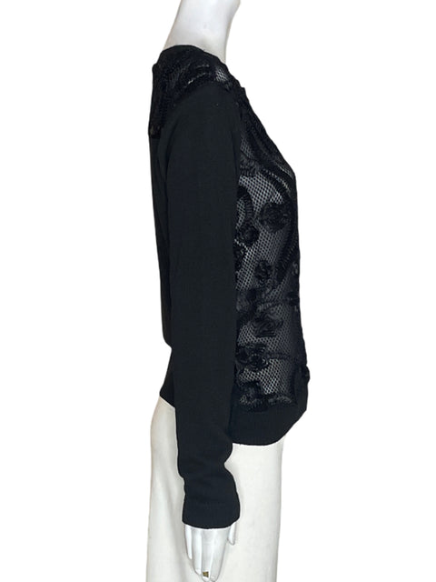 Blusa Endless Rose Transparente Manga larga Negro - Talla M