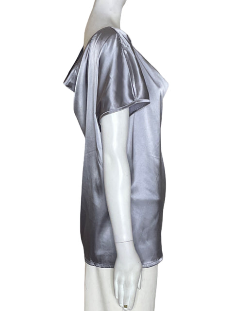 Blusa Vidussa Satinado Sin mangas Gris - Talla L