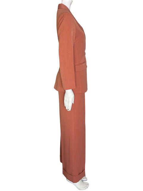 Conjunto Skies Are Blue Blazer/pantalon Manga larga Marrón - Talla XS
