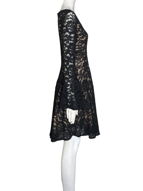 Vestido La Scala Encaje Manga larga Negro - Talla M