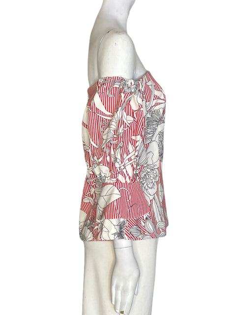 Blusa Gracia Elastico Estampado Rosado - Talla M