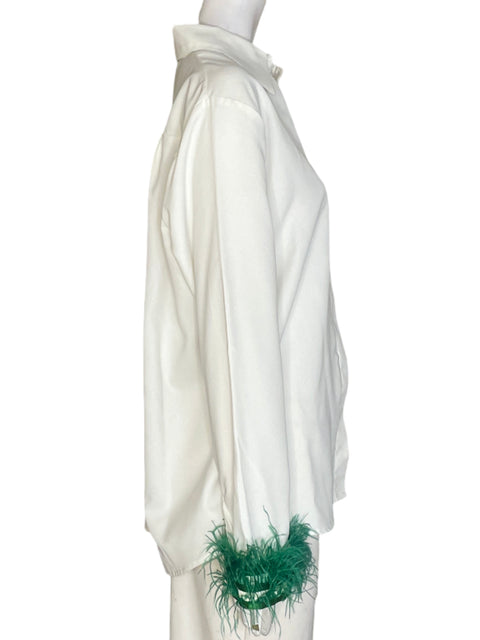 Camisa Tesoro Tps Botones Flecos Blanco - Talla S