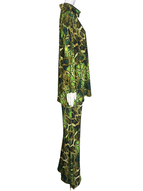 Conjunto Luis Candanedo Estampado Pantalón/camisa Verde - Talla S