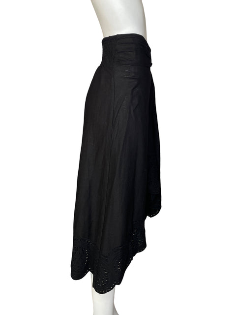 Falda Sigrid Olsen Midi Cruzado Negro - Talla M