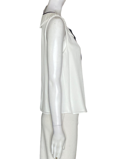 Blusa Zara Sin mangas Lazo Blanco - Talla XS