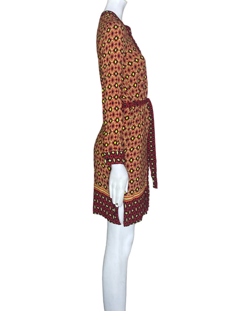 Vestido Zara Estampado Mini Naranja - Talla XS