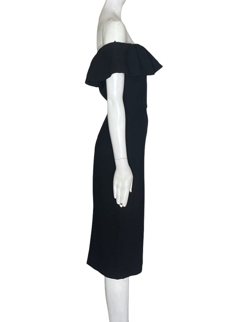 Vestido Zara Ajustado Outshoulders Negro - Talla S