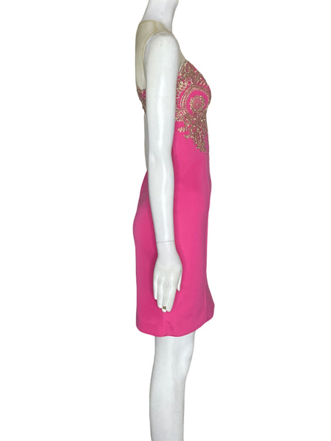 Vestido Baby Online Dress Ajustado Encaje Rosado - Talla S