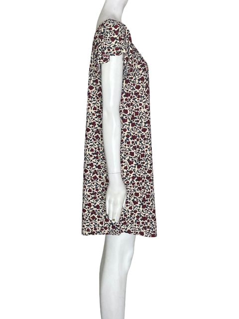 Vestido Mng Estampado Ruchas Rojo - Talla S