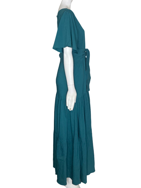 Vestido Tesoro Tps Maxi Liso Verde - Talla S