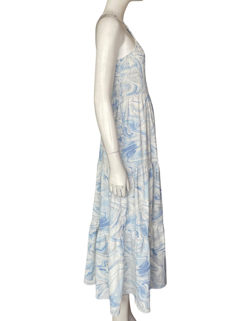 Vestido Jessica Taylor Maxi Estampado Azul - Talla M