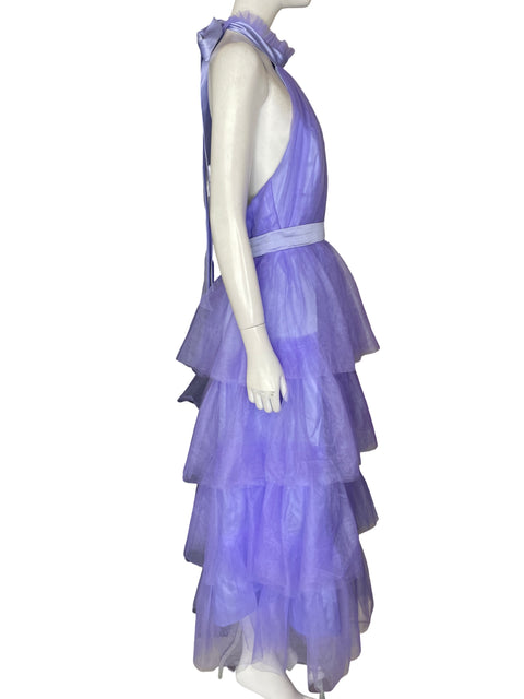 Vestido De Fiesta Pomuyoo Maxi Capas Morado - Talla S
