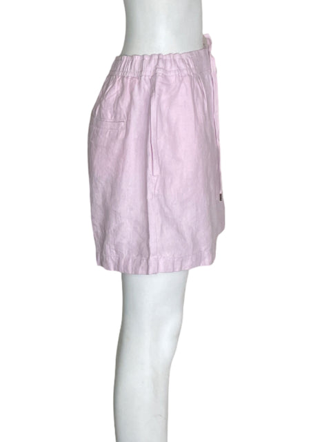 Short Ralph Lauren de Lino Liso Elastico Rosado - Talla M