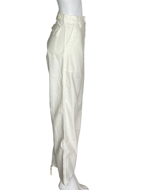 Pantalón Polo Ralph Lauren de Algodón Wide-leg Recto Blanco - Talla 4