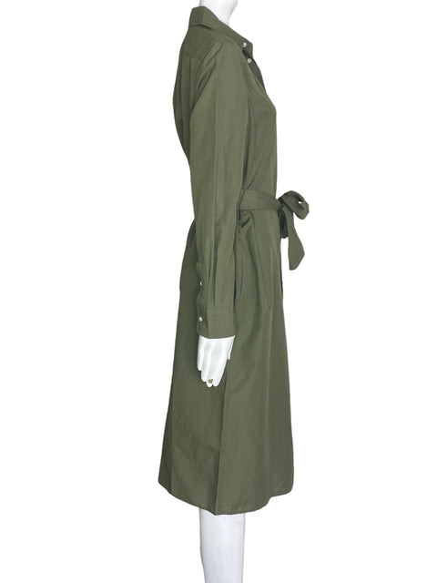 Vestido Polo Ralph Lauren de Algodón Botones Fajon Verde - Talla 4