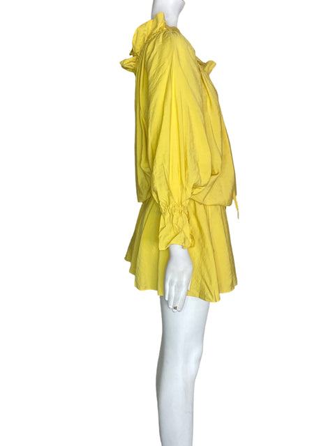 Vestido Polo Ralph Lauren de Viscosa Ruchas Elastico Amarillo - Talla 0