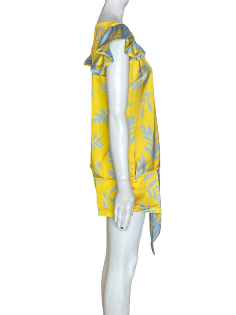 Conjunto Astrid Quiroz Ruchas Estampado Amarillo - Talla S