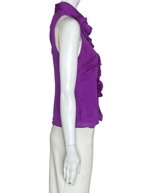 Blusa Ark & Co Halter Ruchas Morado - Talla S