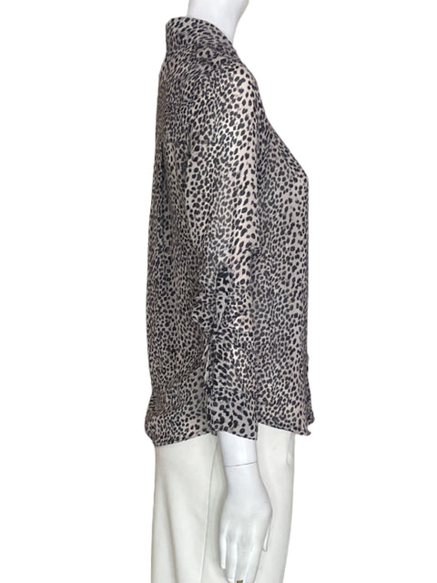 Camisa Guess Animal print Botones Negro - Talla XS