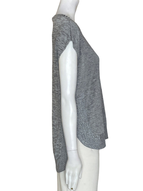 Blusa Bar Iii Liso Cuello redondo Gris - Talla S